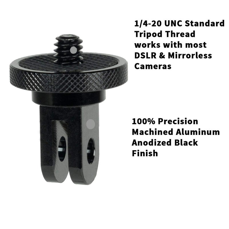 EVO Gimbals Camera Mount Adapter for GoPro 11/10/9/MAX& Insta360 X3/X2/X/RS/R Ecosystem - Â¼-20 Conversion Adapter for GoPro/Insta360 Mounting System- Full 100% CNC Aluminum Metal to Any GoPro/Insta360 Mount Acc - Image 4